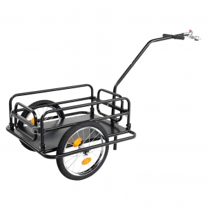 Ktaxon Foldable Bike Cargo Trailer with 16 Wheels, Bicycle Wagon Trailer  for Carrying Groceries, Luggage, Tools, Black - ktaxon