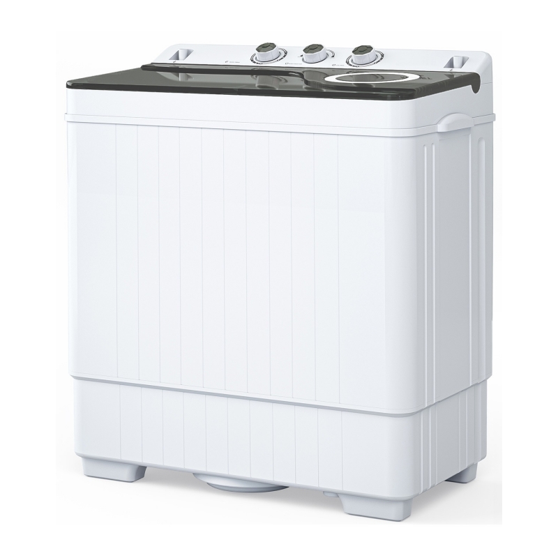 ZOKOP 26lbs Compact Twin Tub Portable Washing Machine With Built