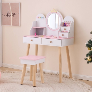 open lace back dress Princess Vanity Dressing Table & Stool Toy - Toys And Games - Dressing Table  & Stool Toy