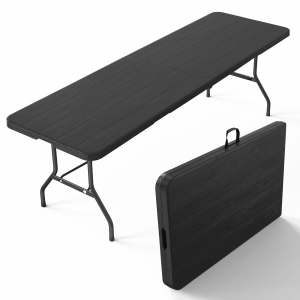Ktaxon 8Ft Folding Table, Plastics Portable Long Table with Carrying ...