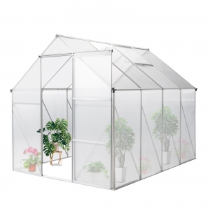 その他 GREEN HOUSE Outsunny 6' x 10' x 7' Polycarbonate Greenhouse, Heavy Duty