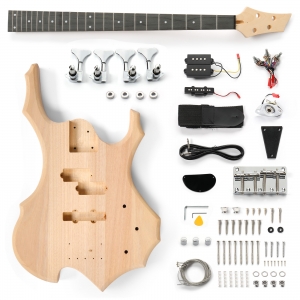 Ktaxon DIY Electric Bass Guitar Kits 4 String with Mahogany